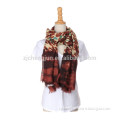 swallow gird printing scarf tie dyeing shawl with fringes yellow + brown